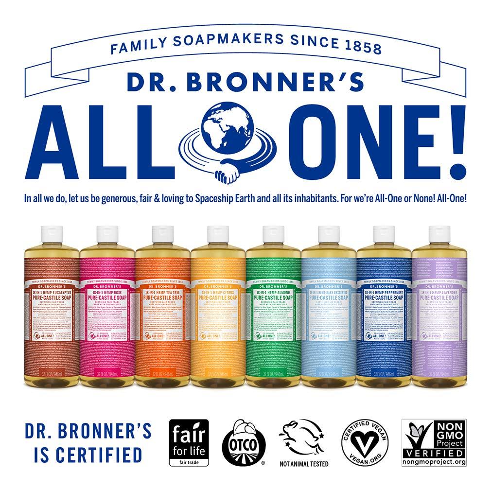 Dr. Bronner's Pure-Castile Liquid Soap Value Pack - Peppermint 32oz. (2 ...