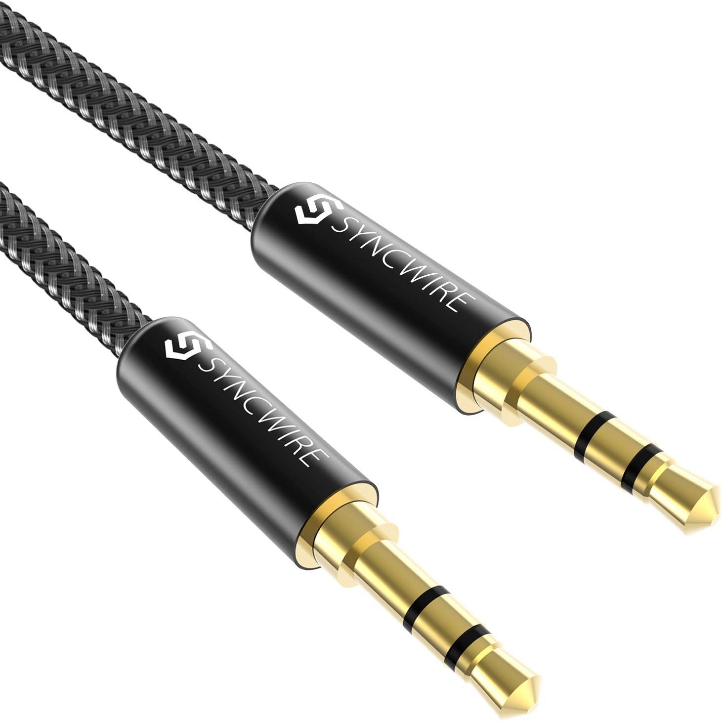 Amazon.com: Syncwire 3.5mm Nylon Braided Aux Cable (3.3ft/1m,Hi-Fi ...