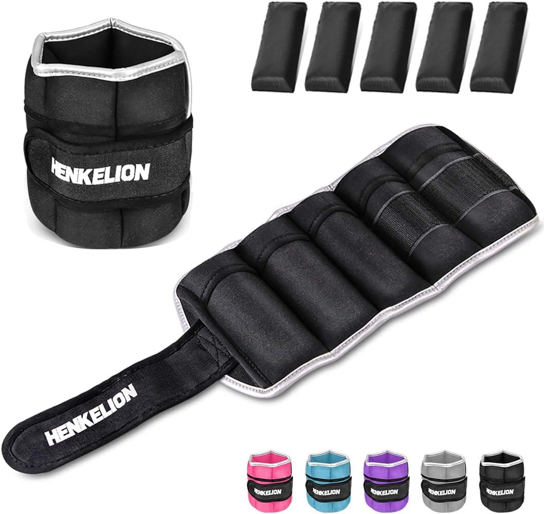 Amazon.com: Henkelion 1 Pair 4 Lbs Adjustable Ankle Weights For ...