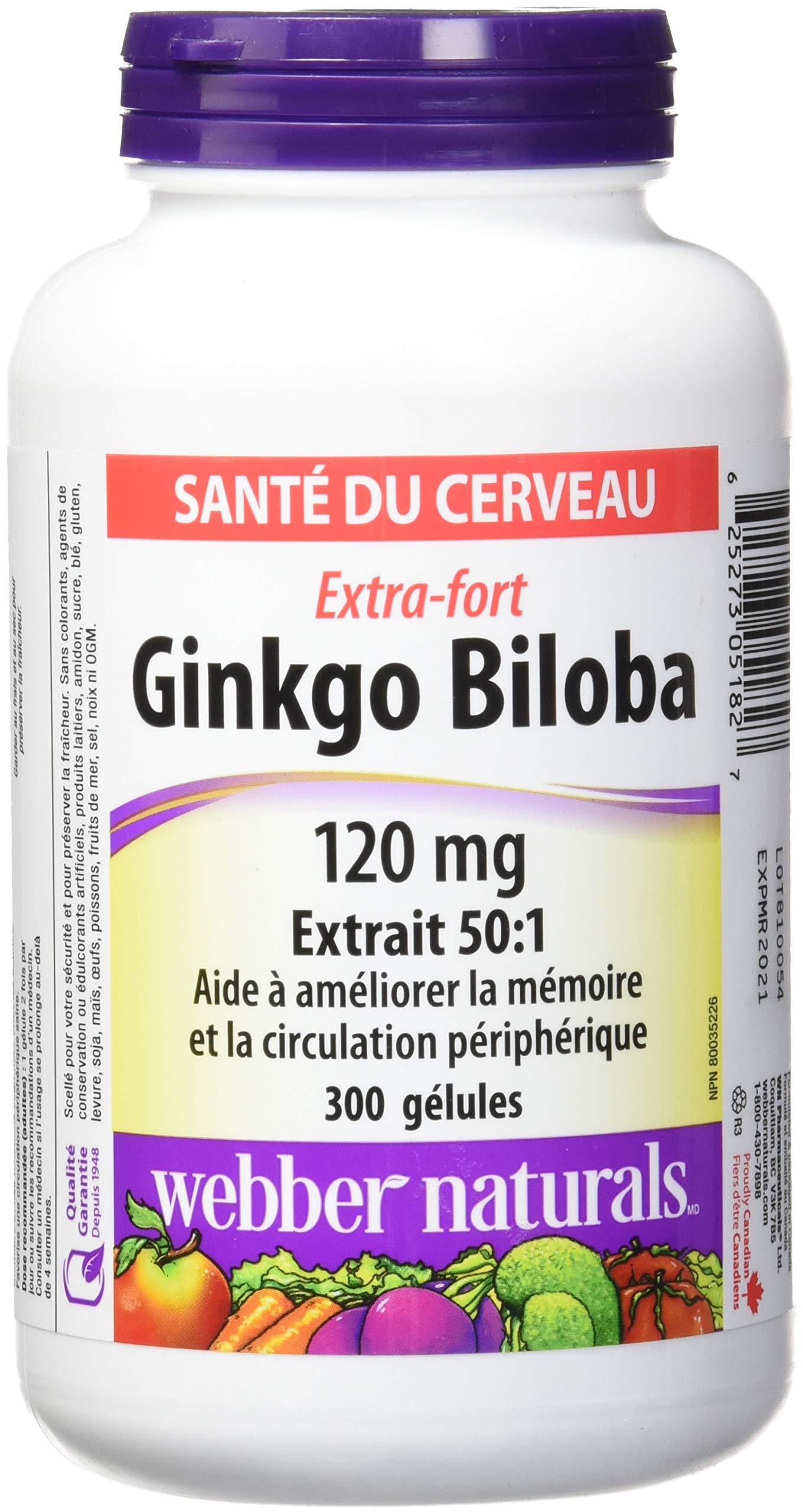 Webber Naturals Ginkgo Biloba 120mg Capsules