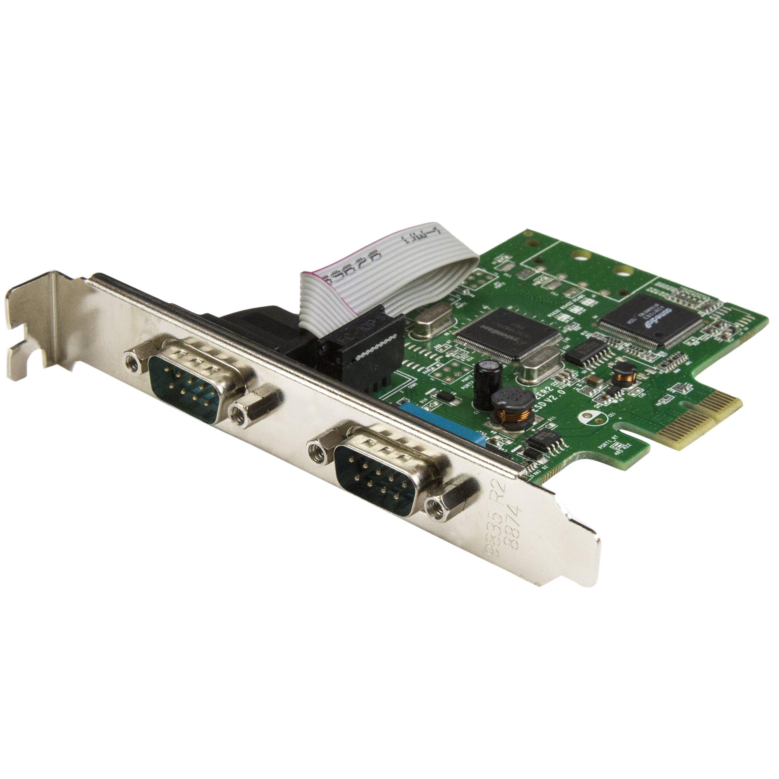 Buy StarTech.com 2-Port PCI Express Serial Card with 16C1050 UART ...