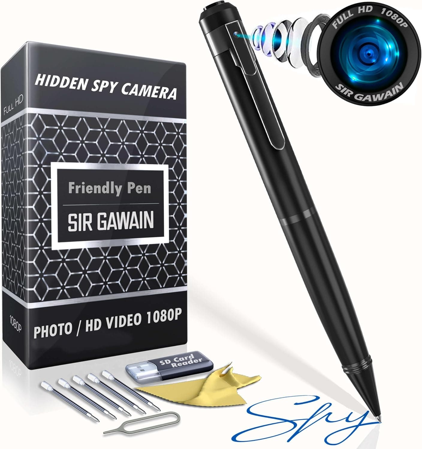 SIRGAWAIN Mini Spy Camera Hidden Camera Pen 1080p - [Upgraded 2024 ...