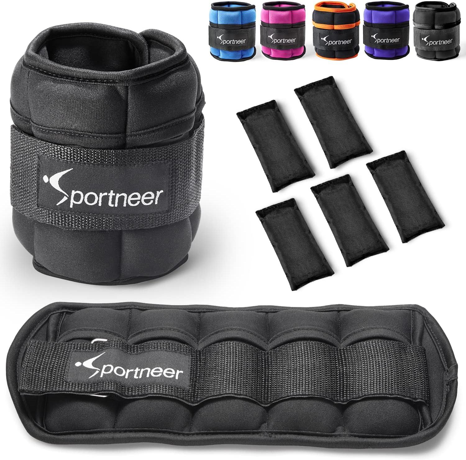 Amazon.com: Sportneer Adjustable Ankle Weights 1 Pair 2 4 6 8 10 Lbs ...