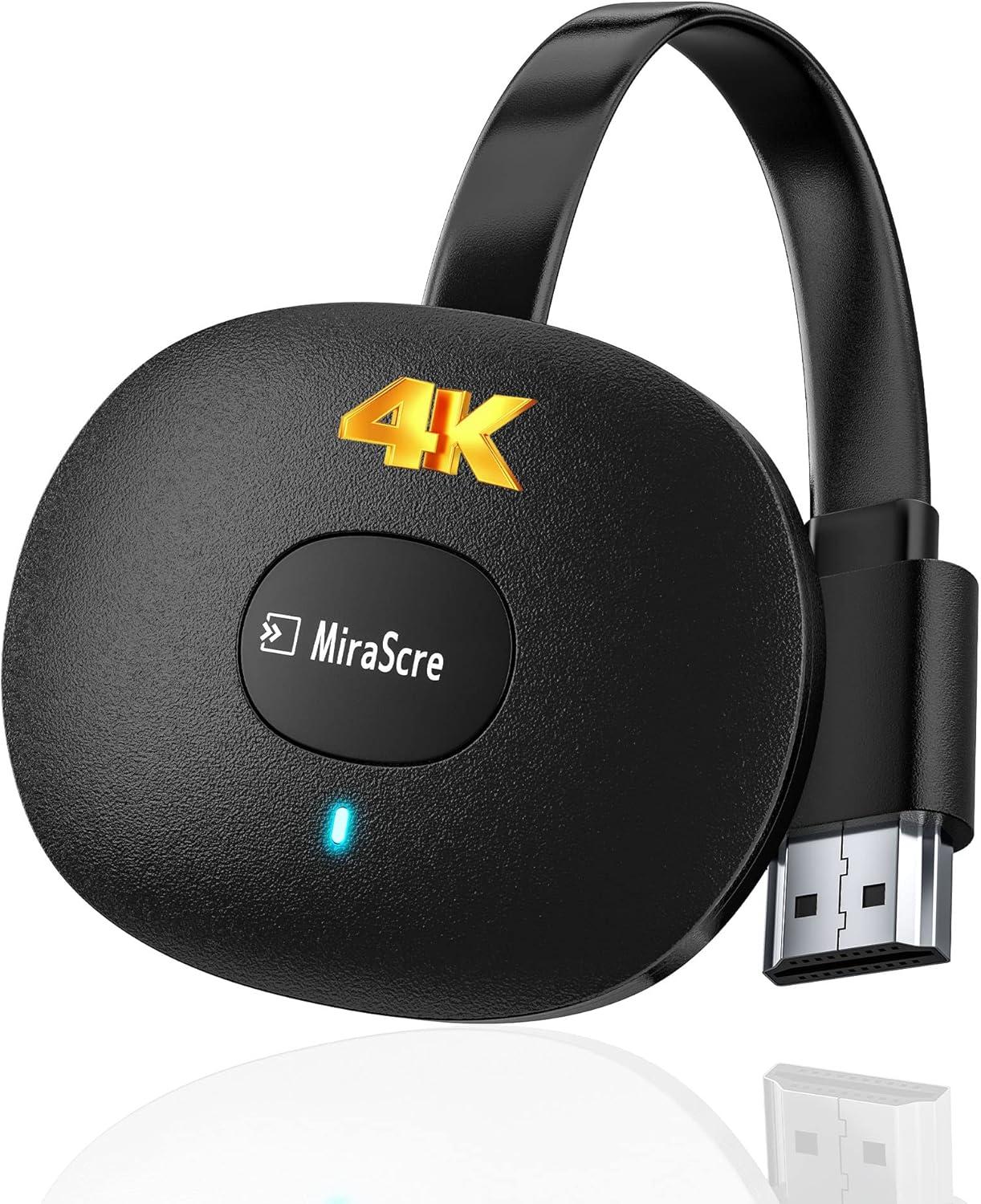 Wireless HDMI Dongle 4K, Miracast Display Adapter HDMI Screen Mirroring ...