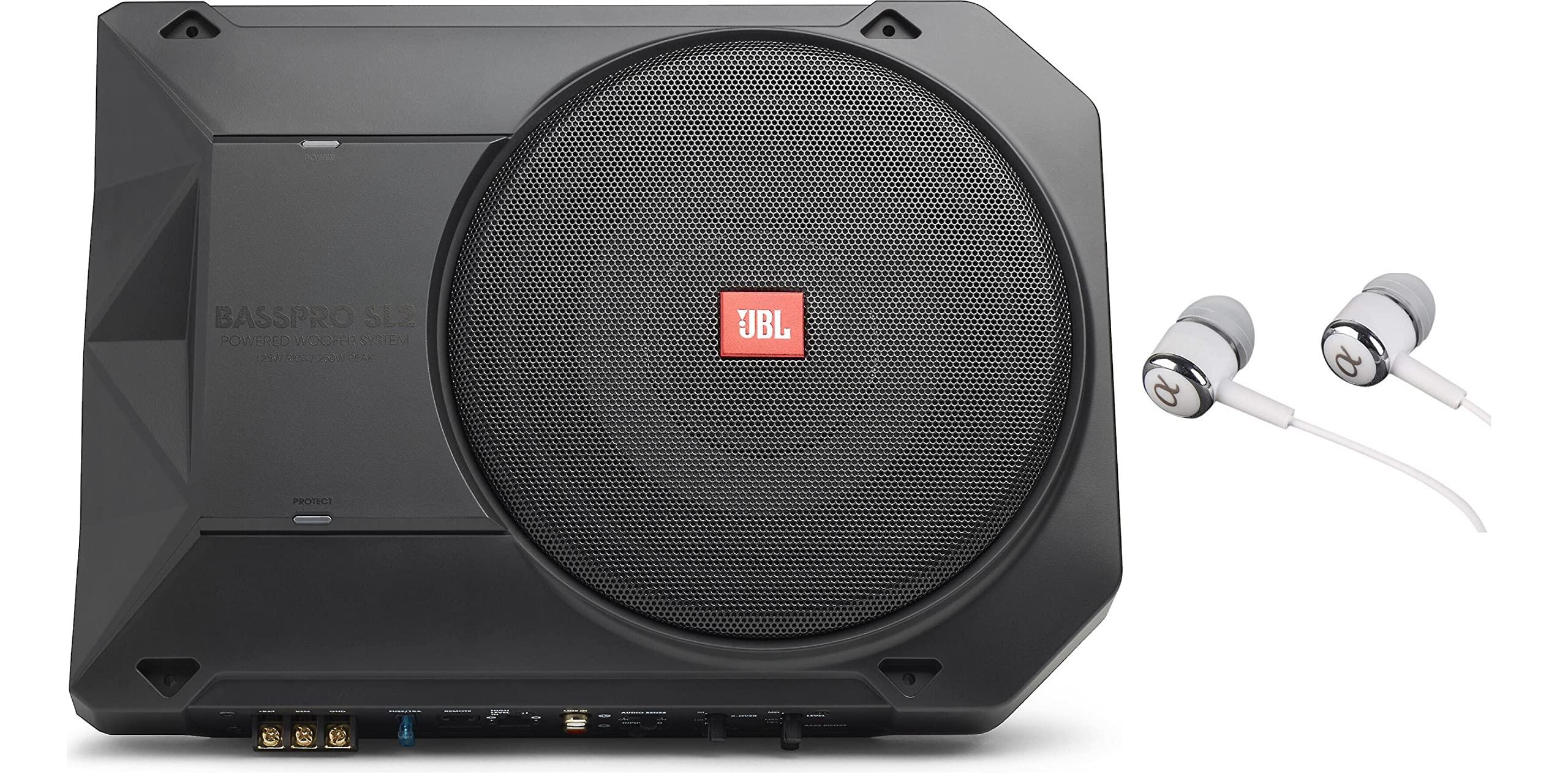 JBL BassPro SL 8-inch 125W RMS Powered Under-Seat Compact Subwoofer ...