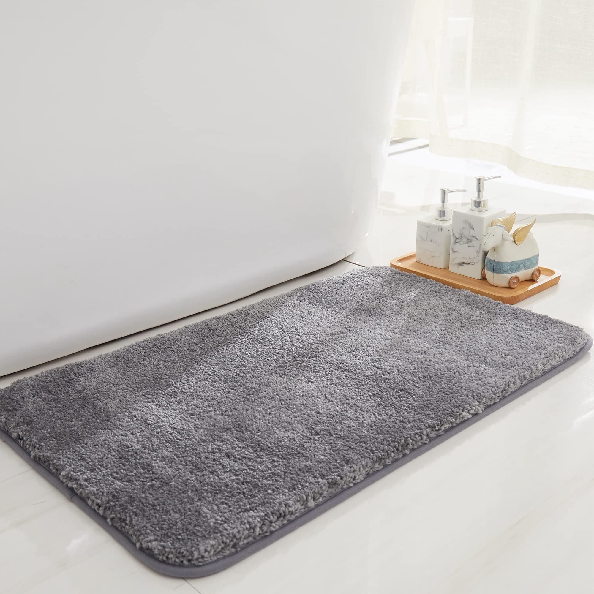 COSY HOMEER Bath Rugs for Bathroom Extra Thick - Anti-Slip Bath Mats ...