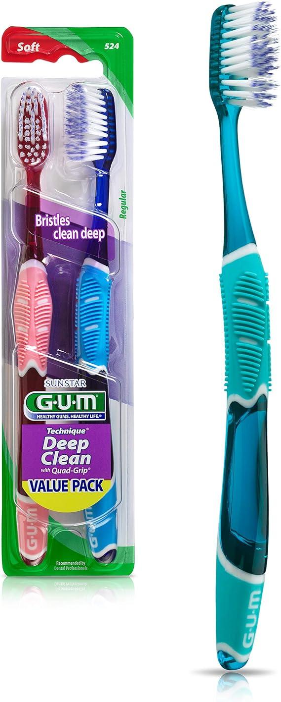 Amazon.com: GUM Technique Deep Clean Toothbrush - Compact Soft - Soft ...