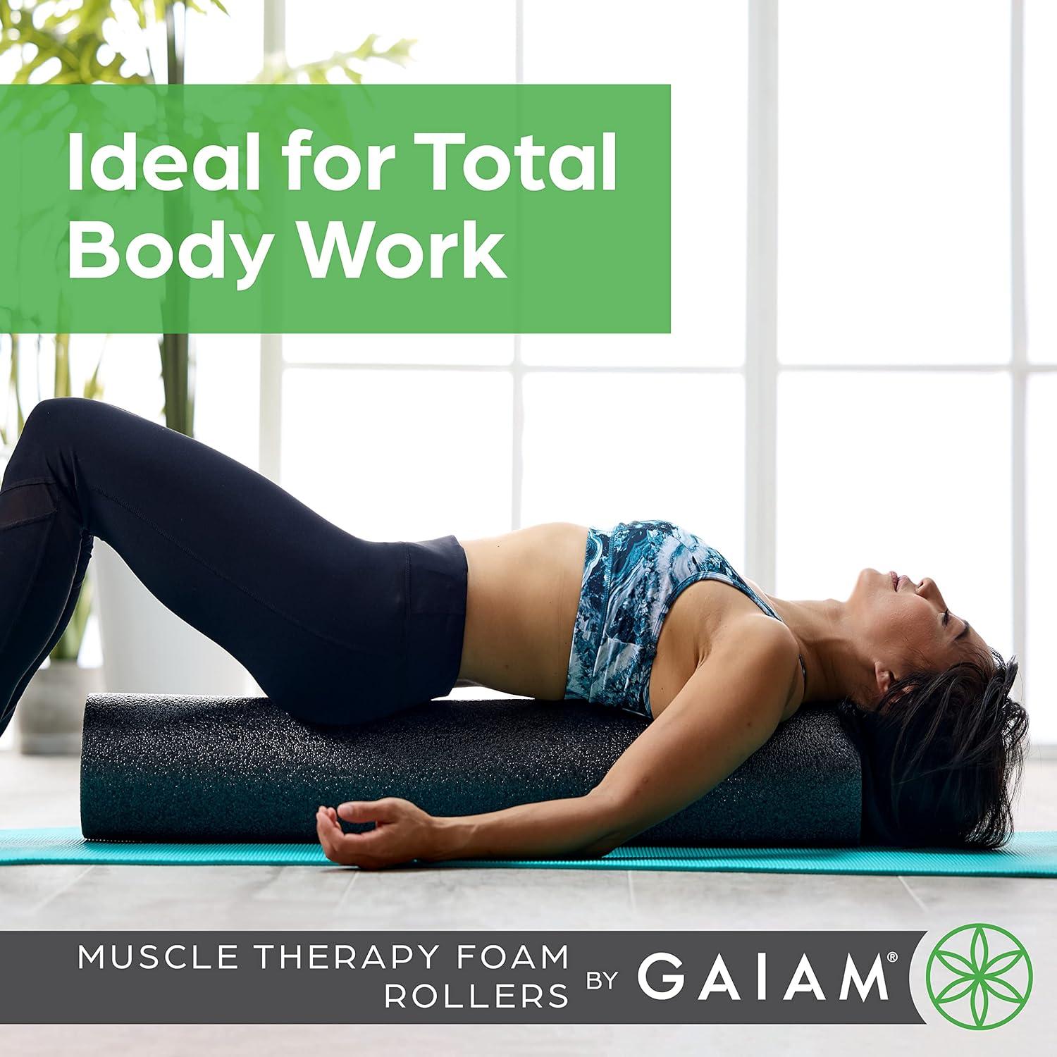 Gaiam Restore Foam Roller for Muscle Massage - Deep Tissue Muscle ...