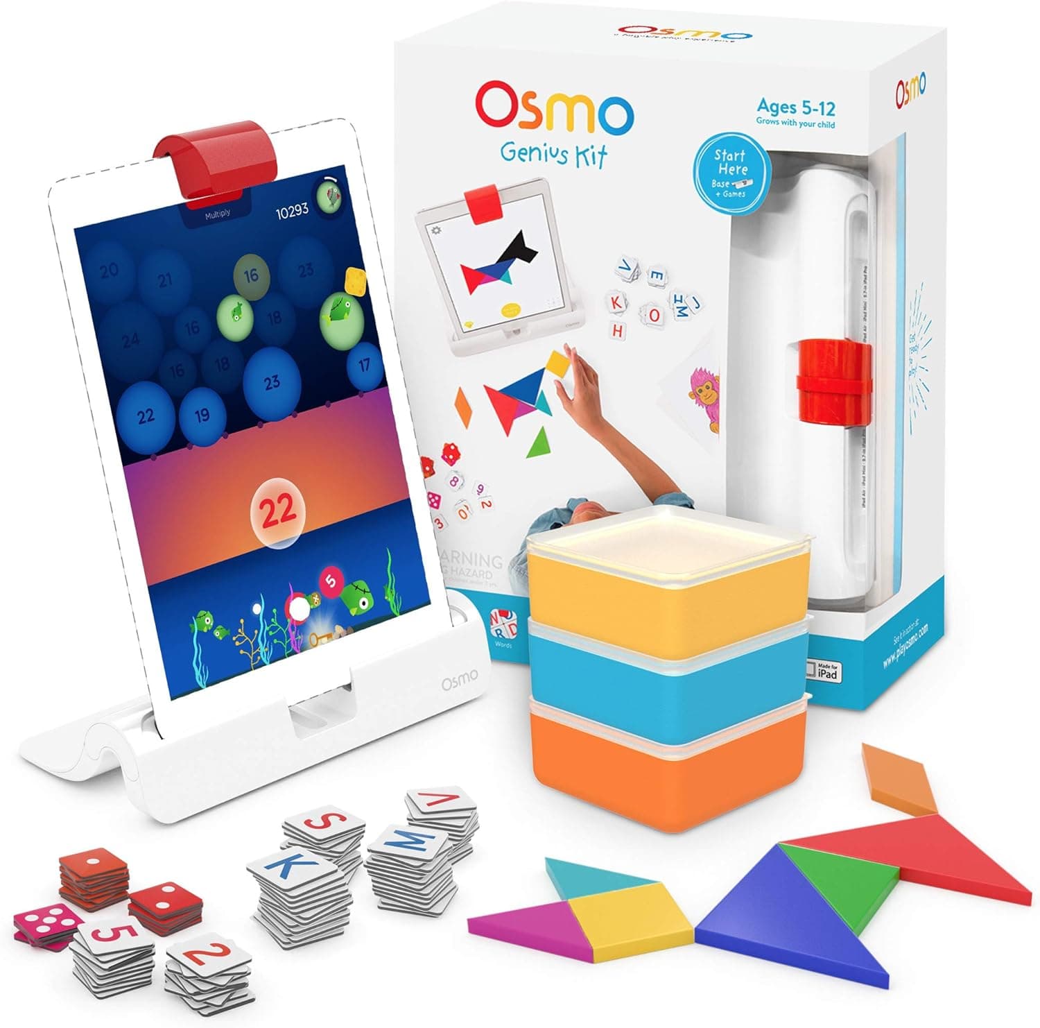 Osmo - Genius Starter Kit for iPad - 5 Educational Learning Games ...