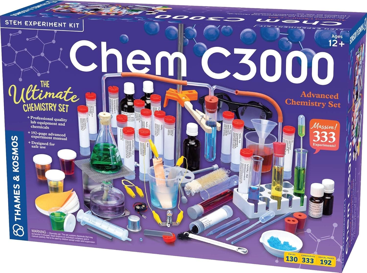 Amazon.com: Thames & Kosmos Chem C3000 (V 2.0) Chemistry Set | Science ...