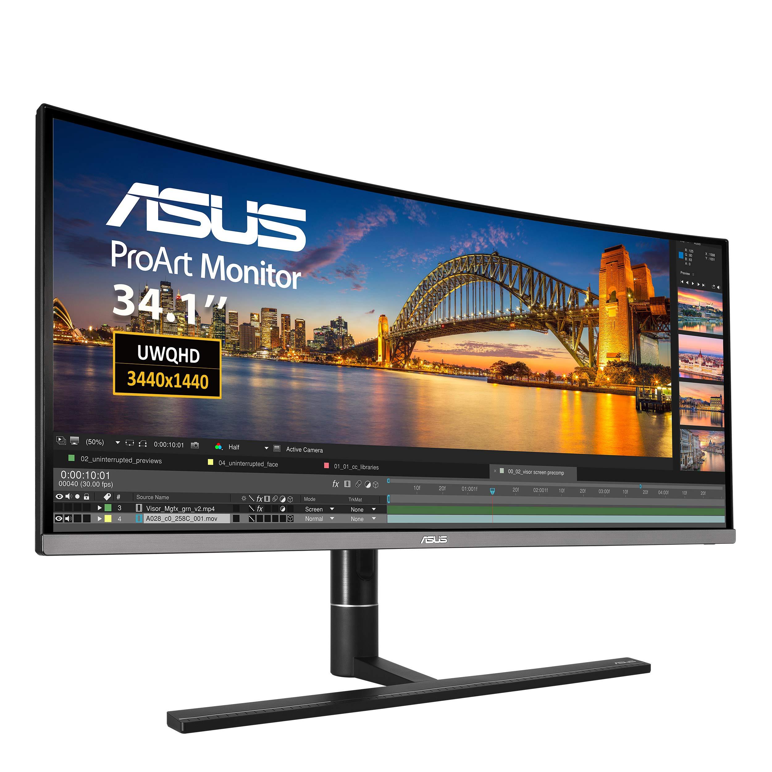 Buy ASUS ProArt PA34VC 34" QHD Ultra Wide 1440p Curved Monitor UWQHD ...