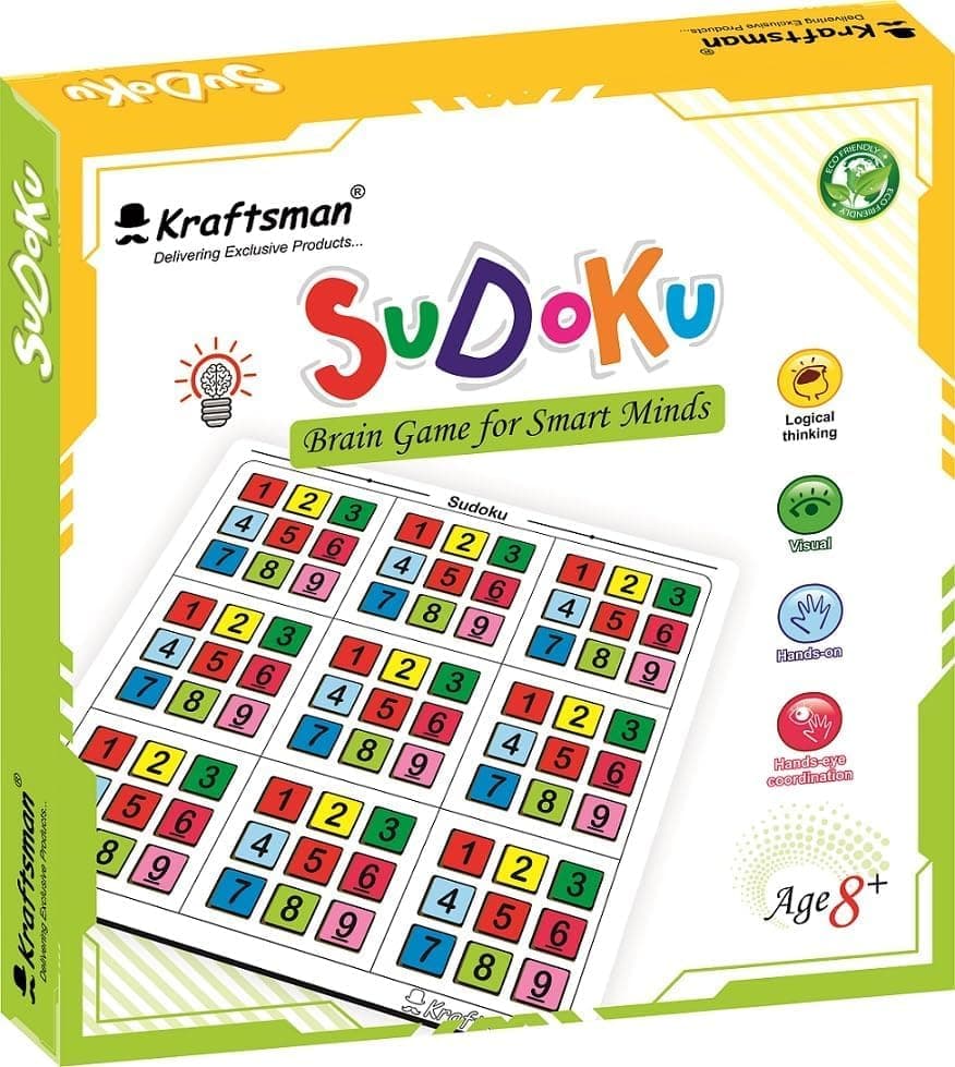 Buy Braintastic Wooden Sudoku Puzzle Board Game and Puzzle Book ...