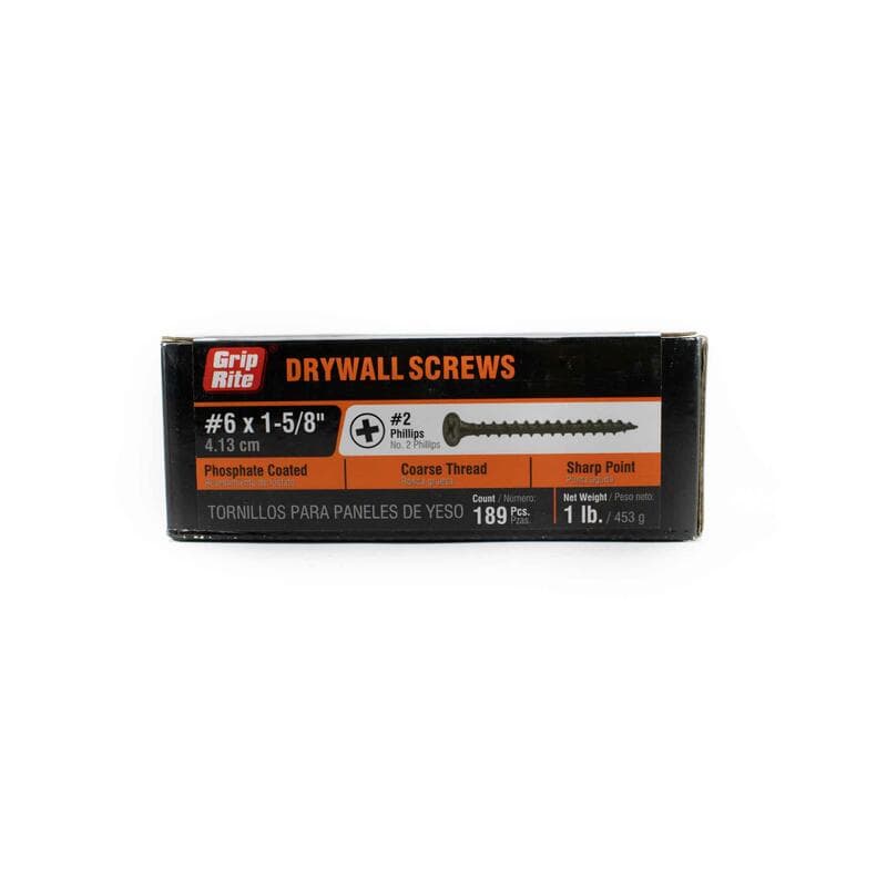 Grip Rite Drywall Screw 6x1-5/8 Inch 1 Lb 158CDWS1 | M&C Home Depot