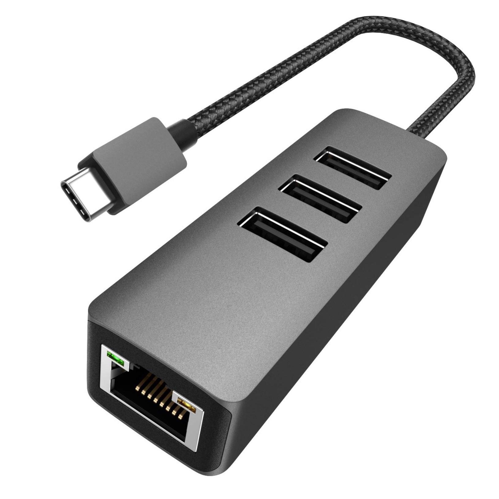 Adaptateur 4 en 1 USB-C vers 3 x USB 3.0 et Ethernet RJ45 - MICROSOFT ...