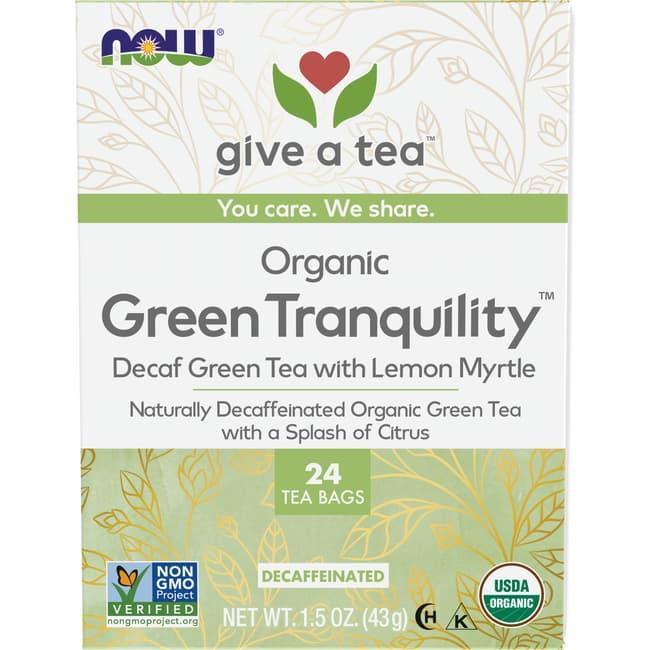 NOW Foods Green Tranquility Decaf Green Tea with Lemon Myrtle 24 Bag(s ...