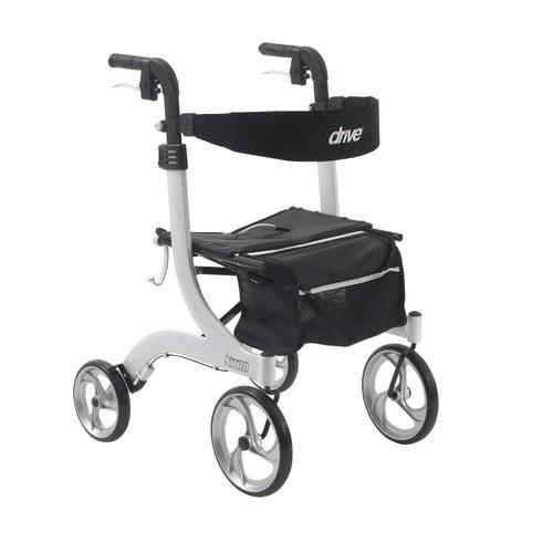 Drive Medical Nitro Euro Style Rollator Rolling Walker, White in the ...