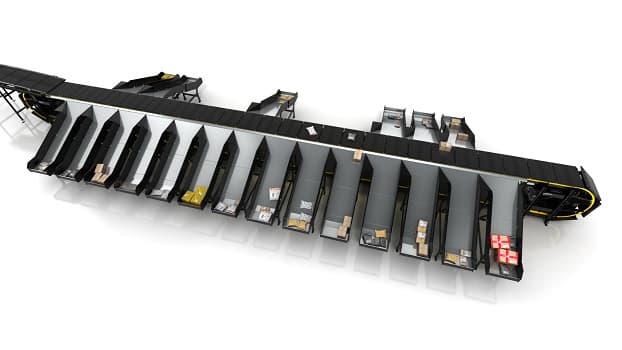 Interroll presenta el nuevo crossbelt sorter vertical MX 018V