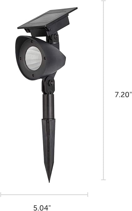 Noma Solar Powered LED Spot Lights Adjustable Waterproof 2-Pack - Solar ...