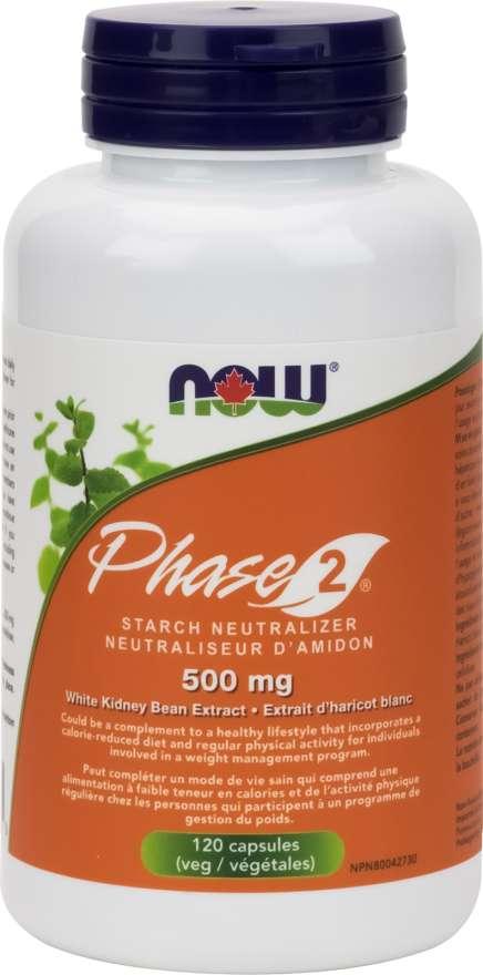 Now Phase-2 Starch Neutralizer 500 mg, 120 Vegi-Caps - Your Health Food ...