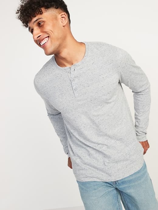 Old Navy - Soft-Washed Long-Sleeve Henley T-Shirt for Men