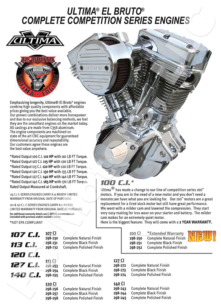 ULTIMA El Bruto Competition Series Engine
