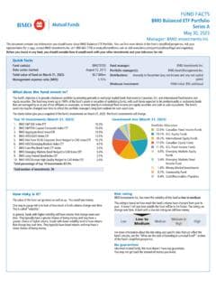 FUND FACTS BMO Balanced ETF Portfolio Series A May 26, … / fund-facts ...
