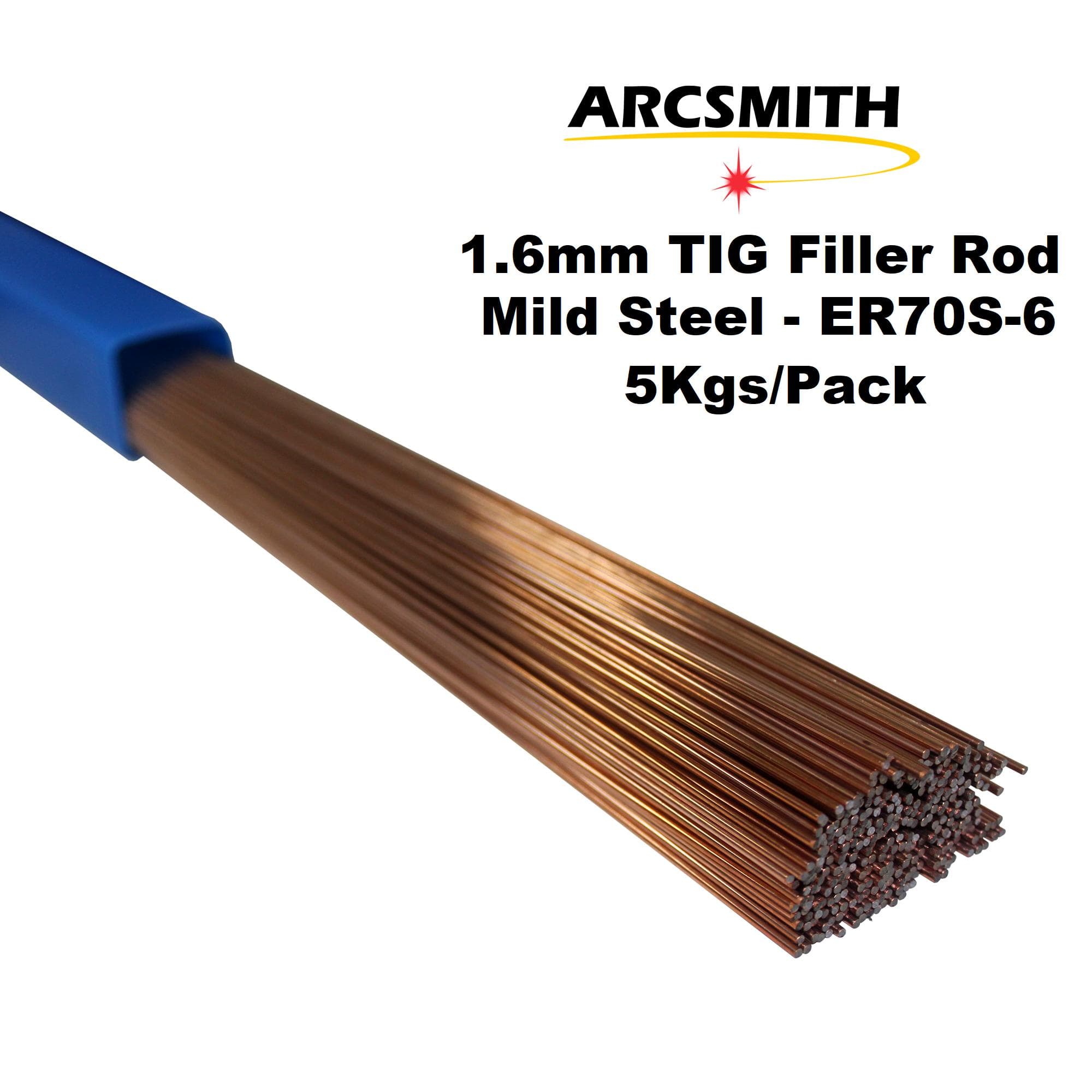 ArcSmith 1.6mm Mild Steel TIG Filler Rod AWS A5.18 ER70S-6 (5Kgs ...