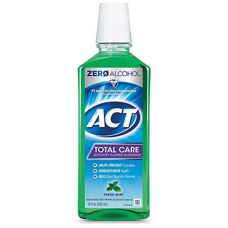 ACT Total Care Anticavity Fluoride Mouthwash Fresh Mint | Walgreens