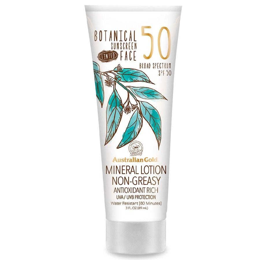 Australian Gold Botanical SPF 50 Tinted Face Sunscreen Lotion | Walgreens