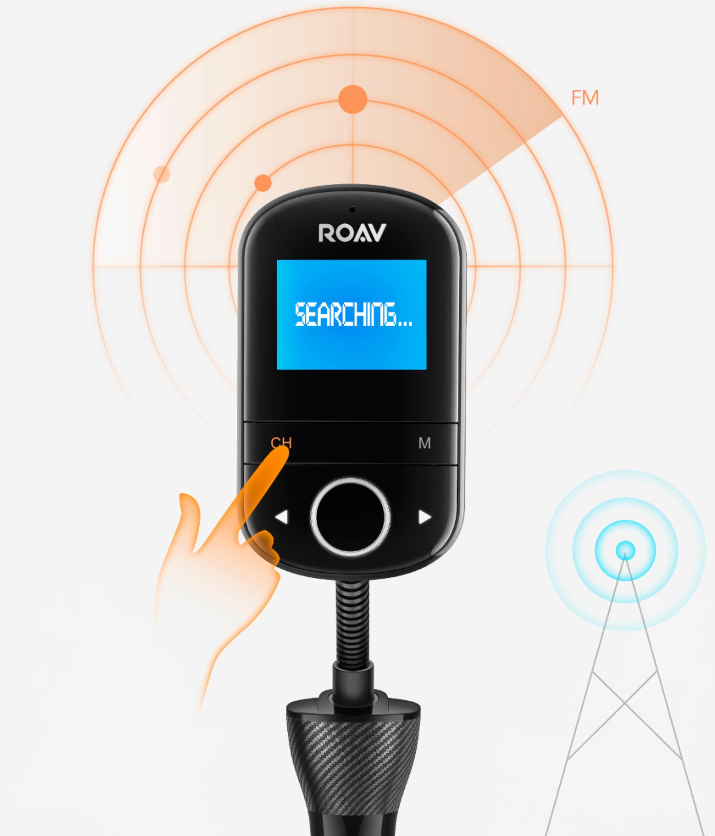 Anker ROAV SmartCharge F3 FM Transmitter Black R5132Z11 - Best Buy