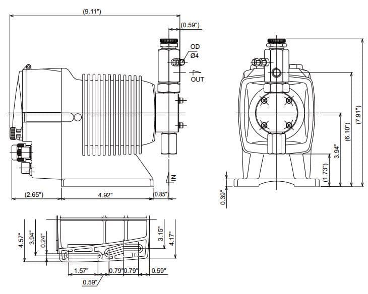 Buy Walchem EWN-B11SHURN, EWN-R Series Metering Pump, 20W, No Vent ...