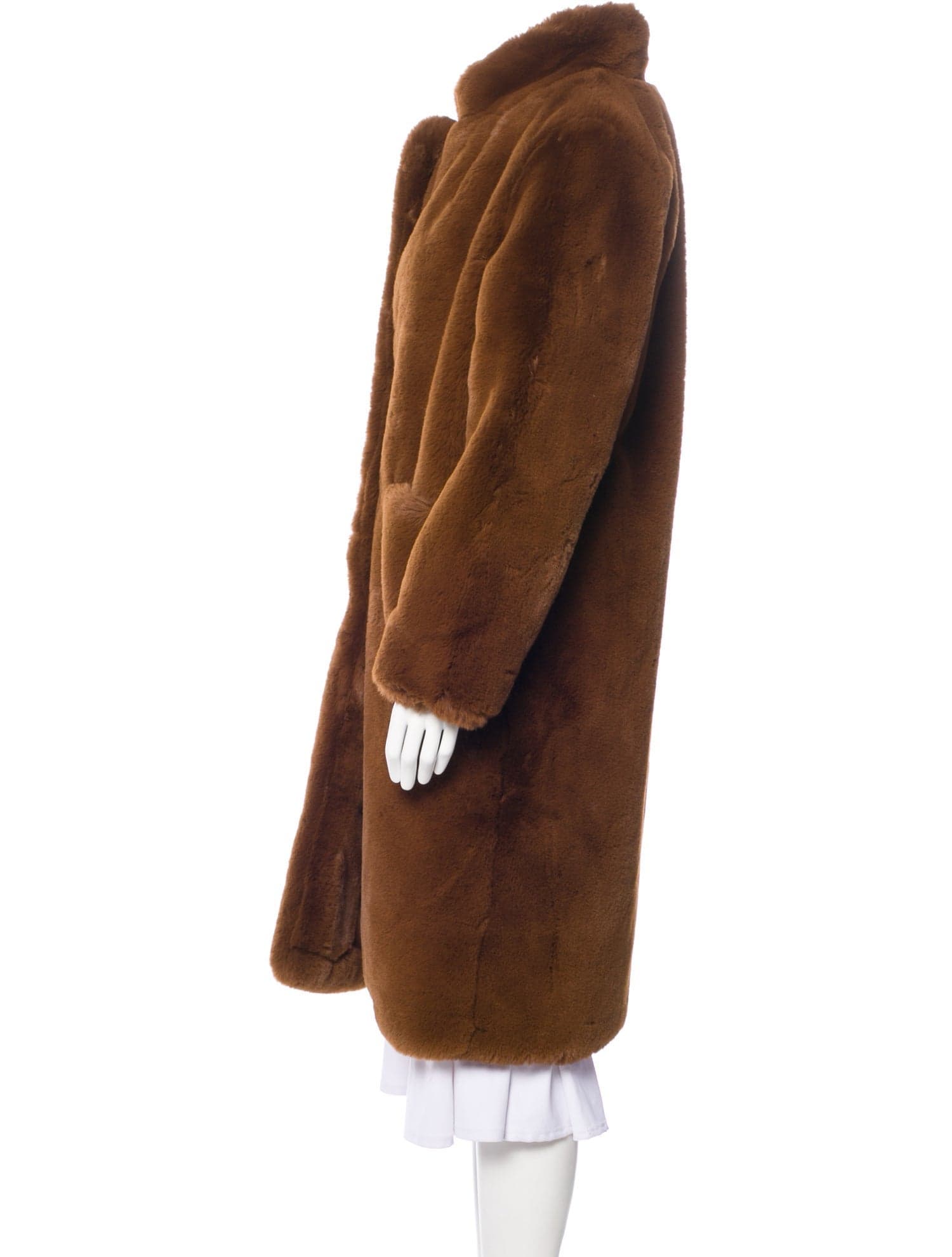 Apparis Faux Fur Coat - Brown Coats, Clothing - WAPPS27350 | The RealReal