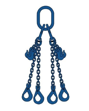GRADE 100 CHAIN SLINGS – 4 LEG 2 | Ranger Lifting