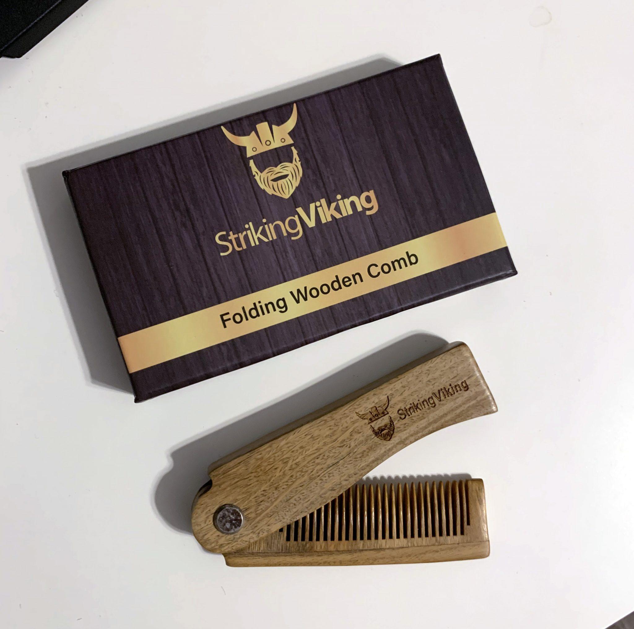 Striking Viking Folding Wooden Comb Review - Revered Beards