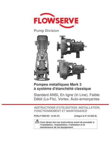 8.3 Pompe Mark 3 Sealmatic, Groupe. Flowserve Durco Mark 3 Sealed ...
