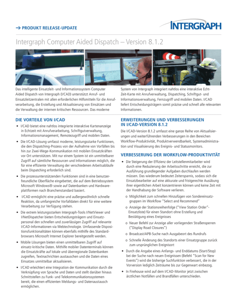 Intergraph Computer Aided Dispatch – Version 8.1.2