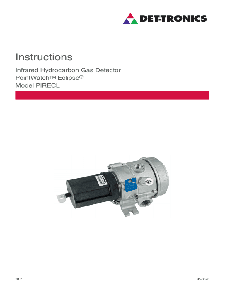 PointWatch Eclipse PIRECL Gas Detector Instruction Manual