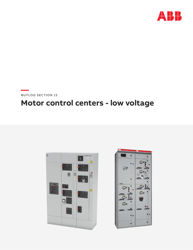 LV Motor Control Centers: ABB ReliaGear & MNS