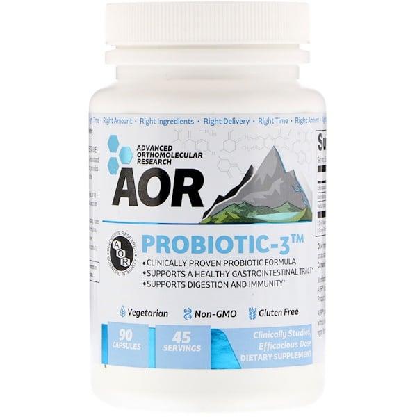 Advanced Orthomolecular Research AOR, Probiotic-3, 90 Capsules - iHerb.com