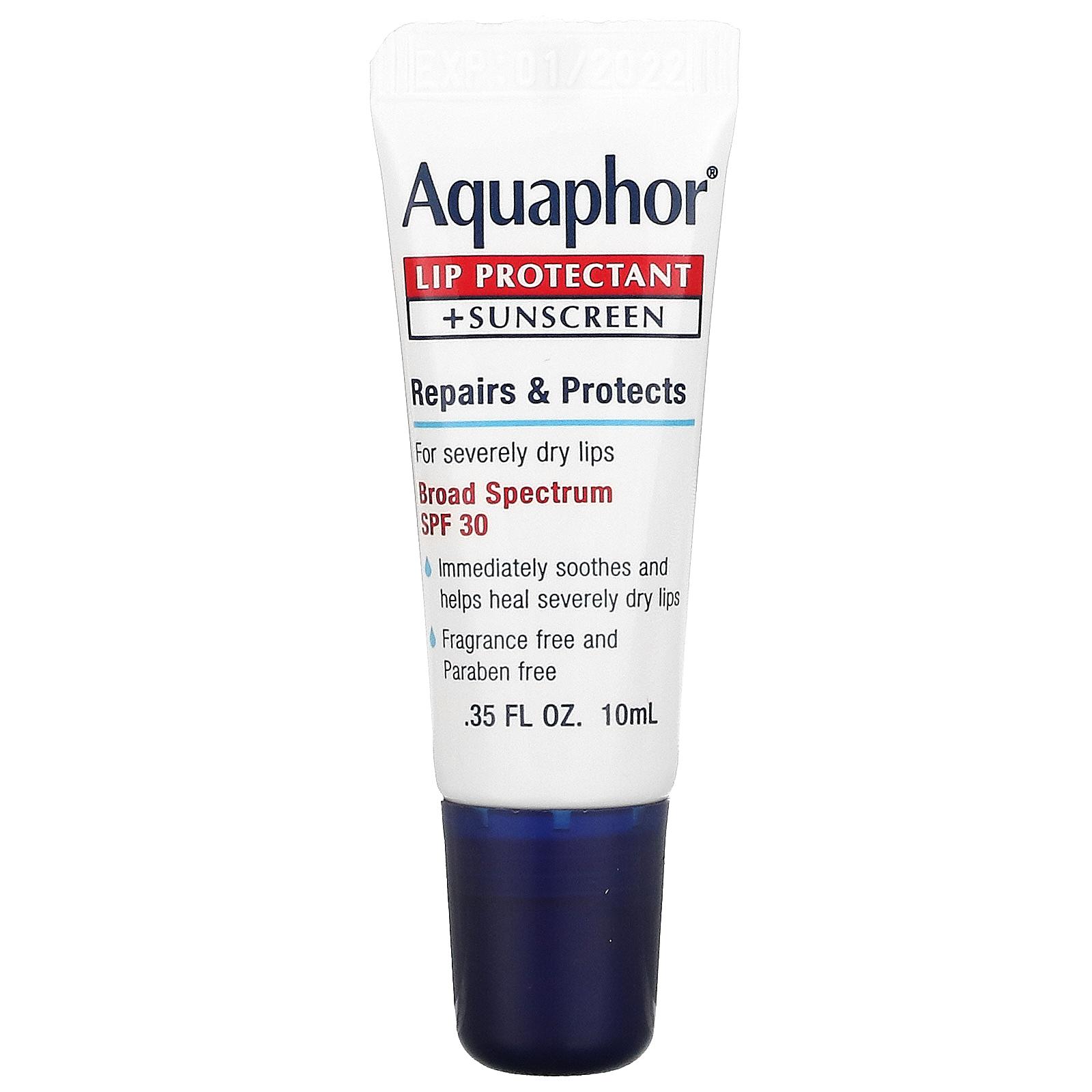 Aquaphor, Lip Protectant + Sunscreen, Broad Spectrum SPF 30, 0.35 fl oz ...