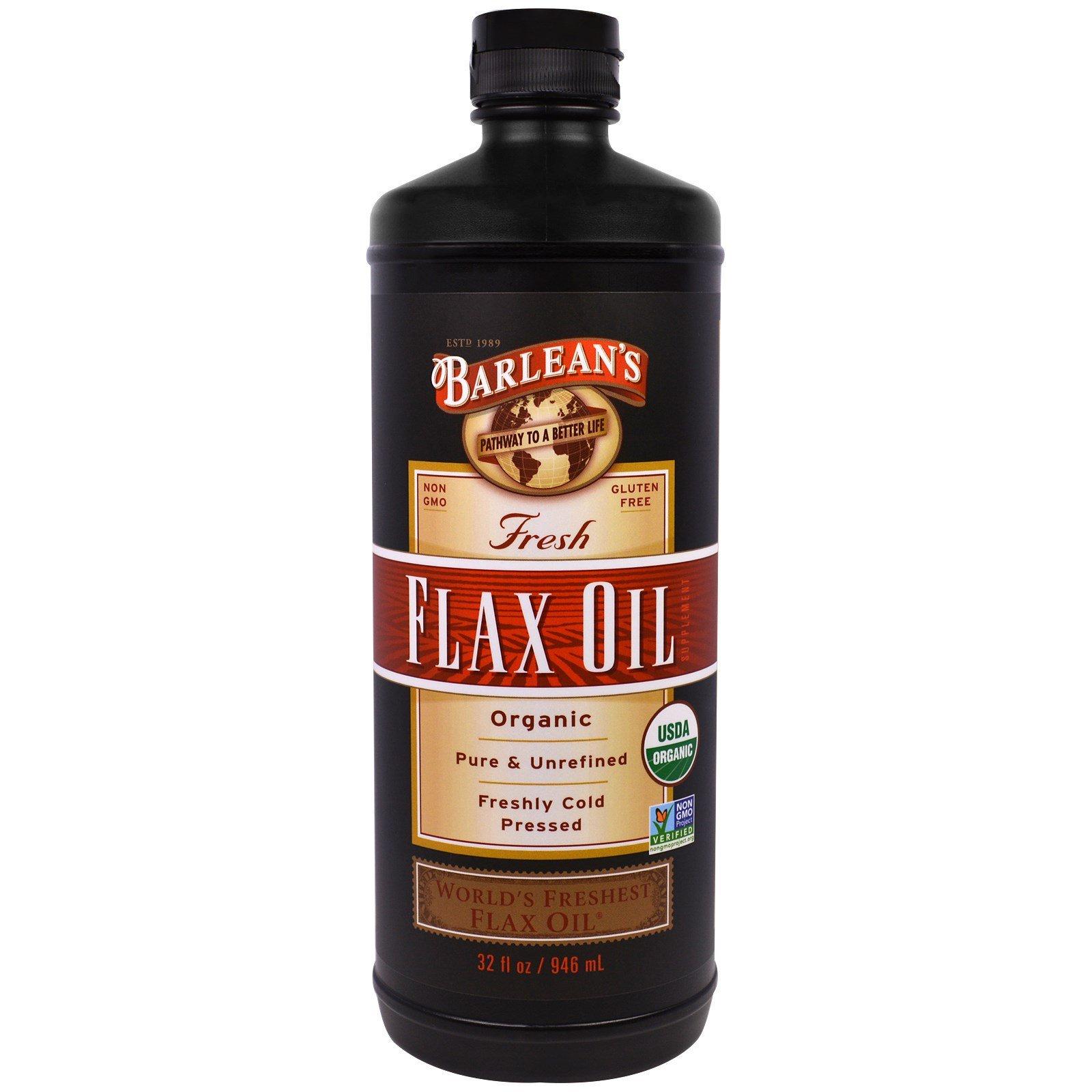 Barlean's, Organic, Fresh Flax Oil, 32 fl oz (946 ml) - iHerb