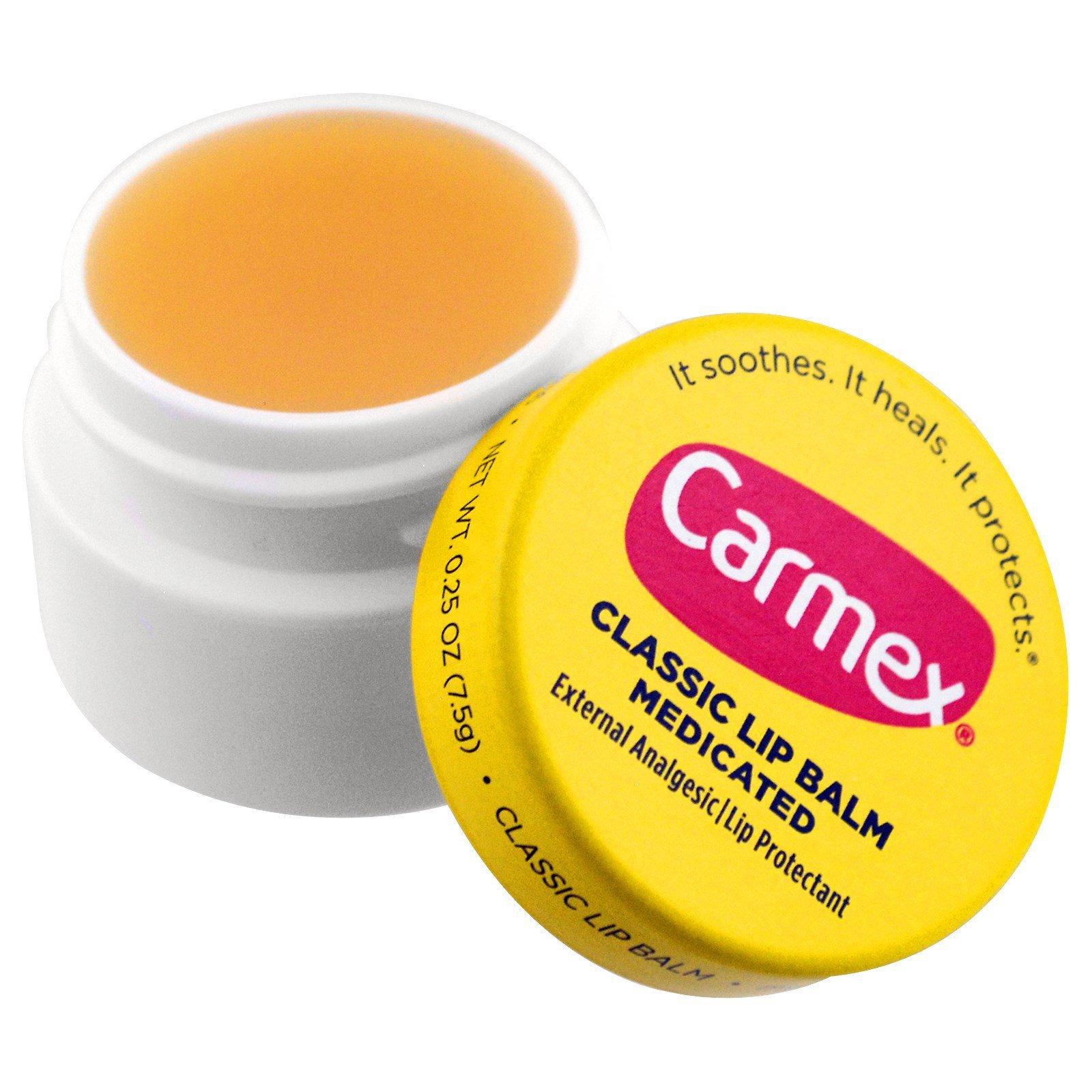 Carmex, Classic Lip Balm, Medicated, 0.25 oz (7.5 g) - iHerb.com