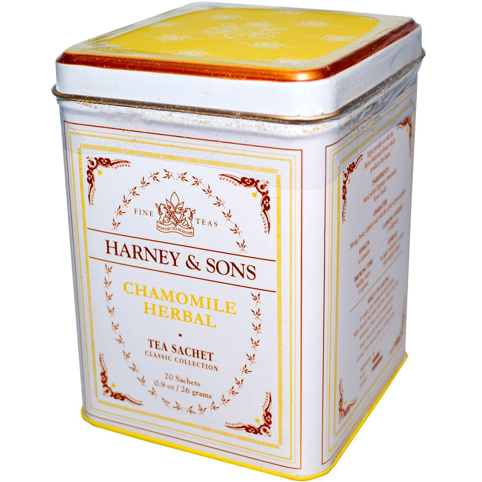 Harney & Sons, Fine Teas, Chamomile Herbal, 20 Sachets, 0.9 oz (26 g ...