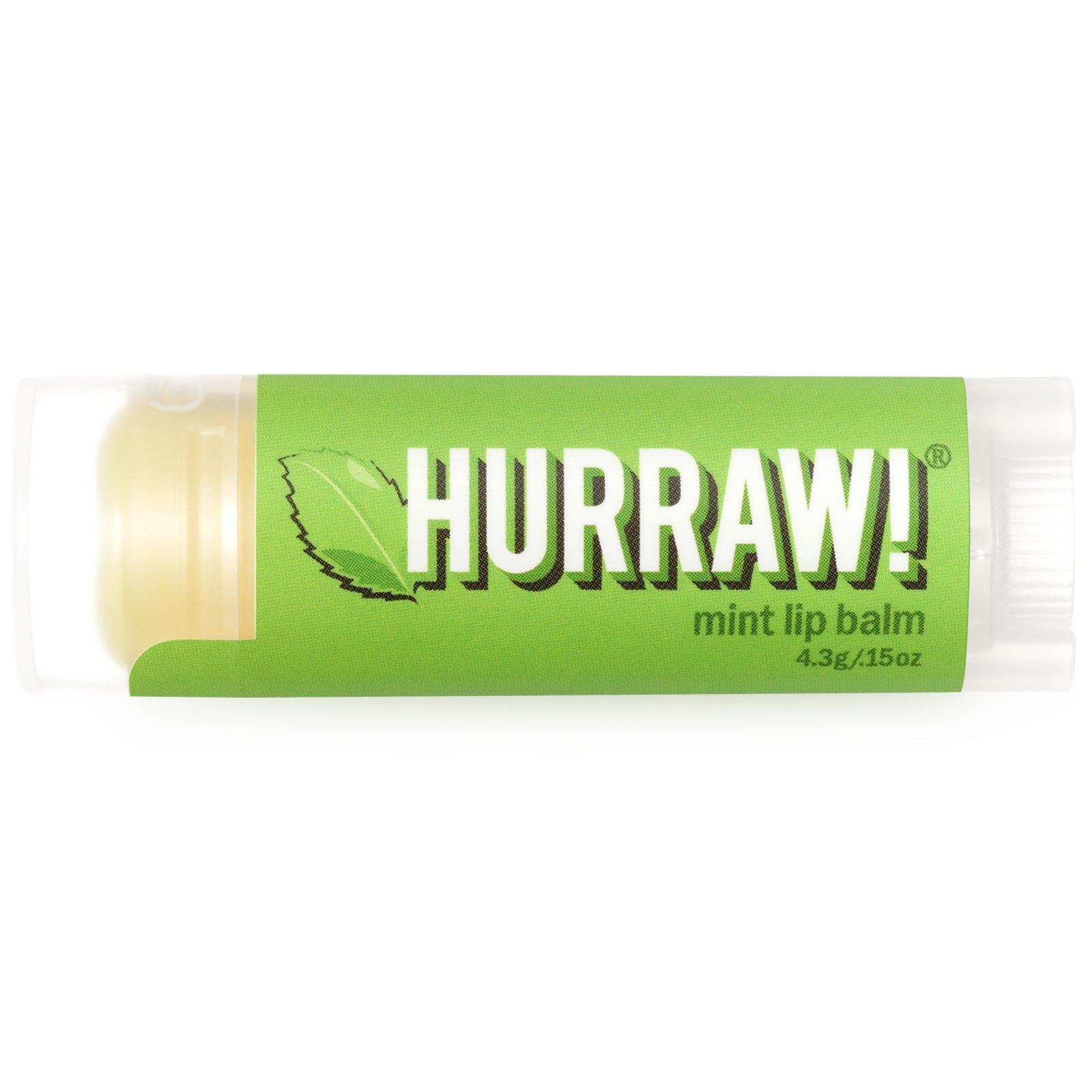 Hurraw! Balm, Lip Balm, Mint, .15 oz (4.3 g) - iHerb