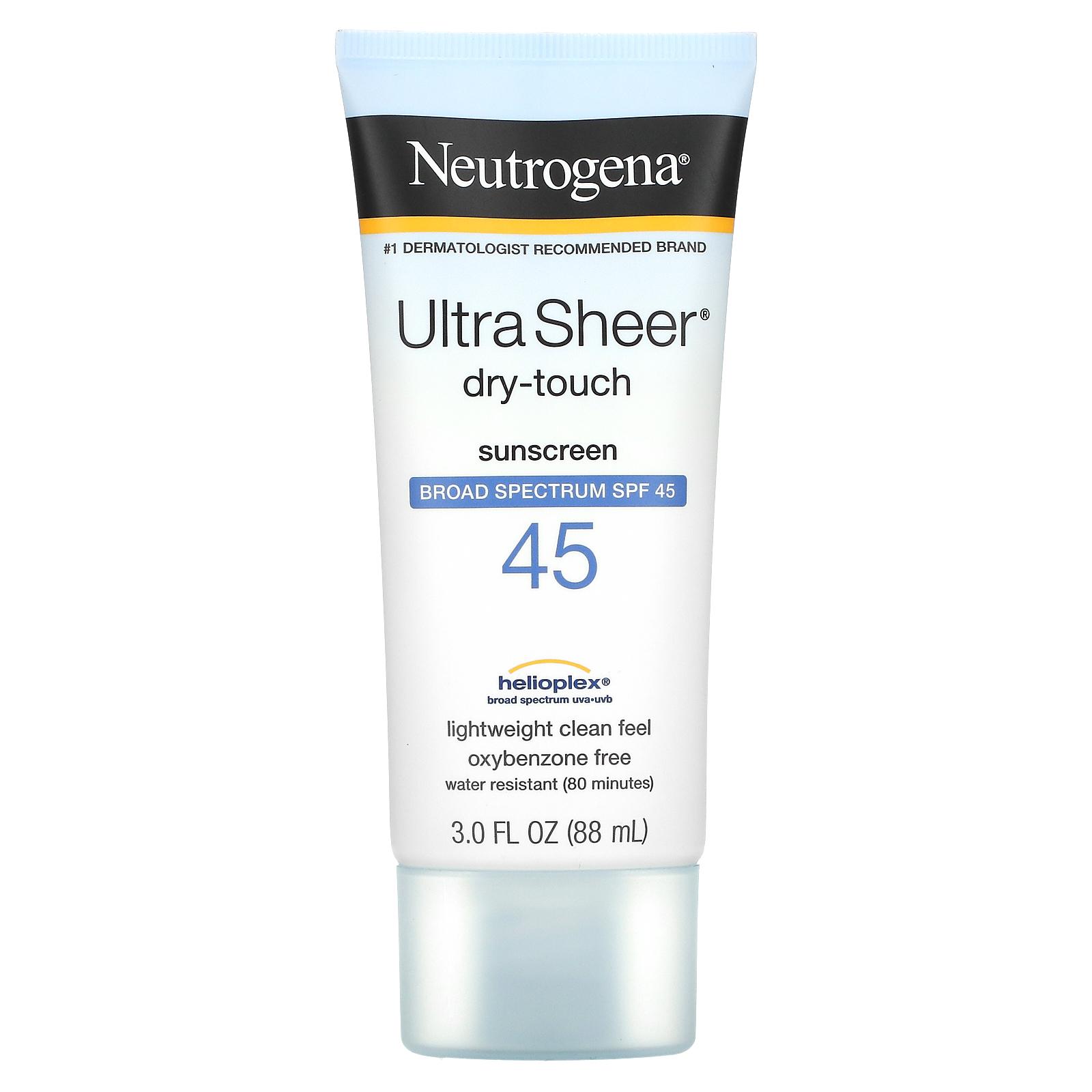 Neutrogena, Ultra Sheer Dry-Touch Sunscreen, SPF 45, 3 fl oz (88 ml ...