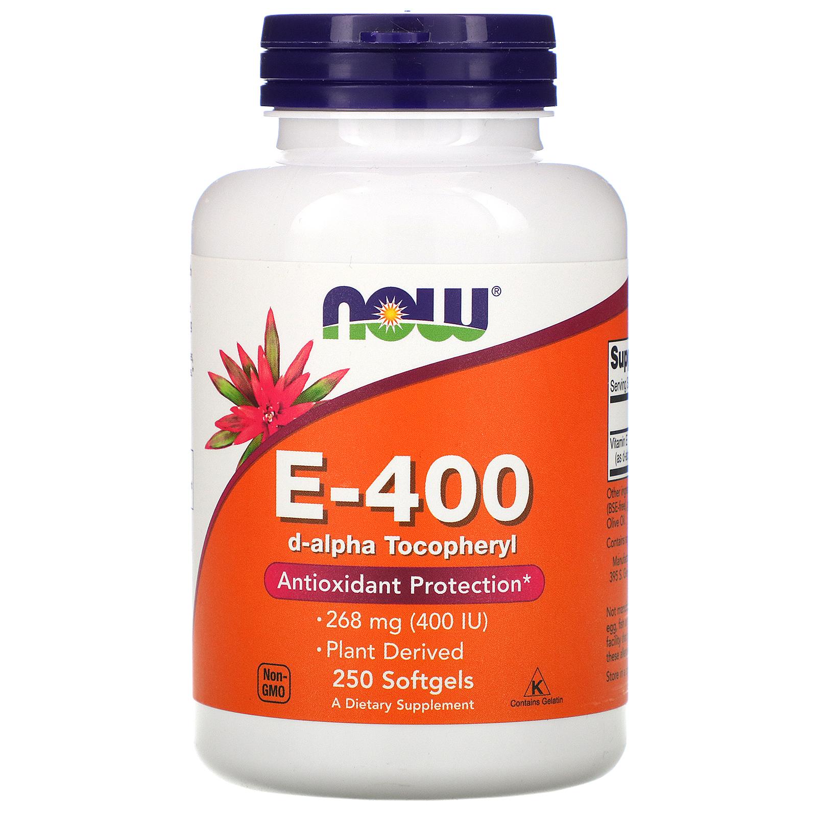 Now Foods, E-400, 268 mg , 250 Softgels - iHerb