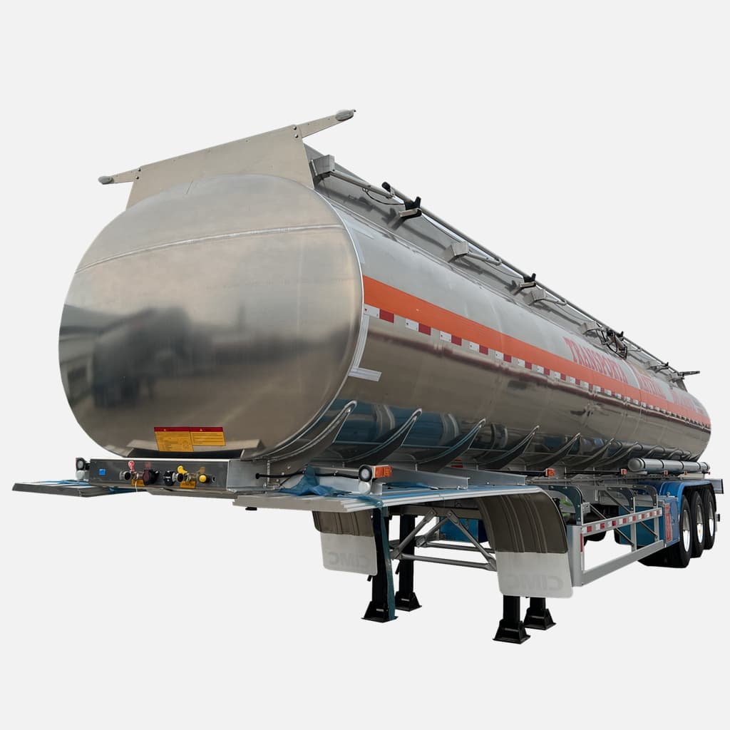 Tri Axle Aluminum Fuel Tanker Semi Trailer Carry Petrol or Diesel