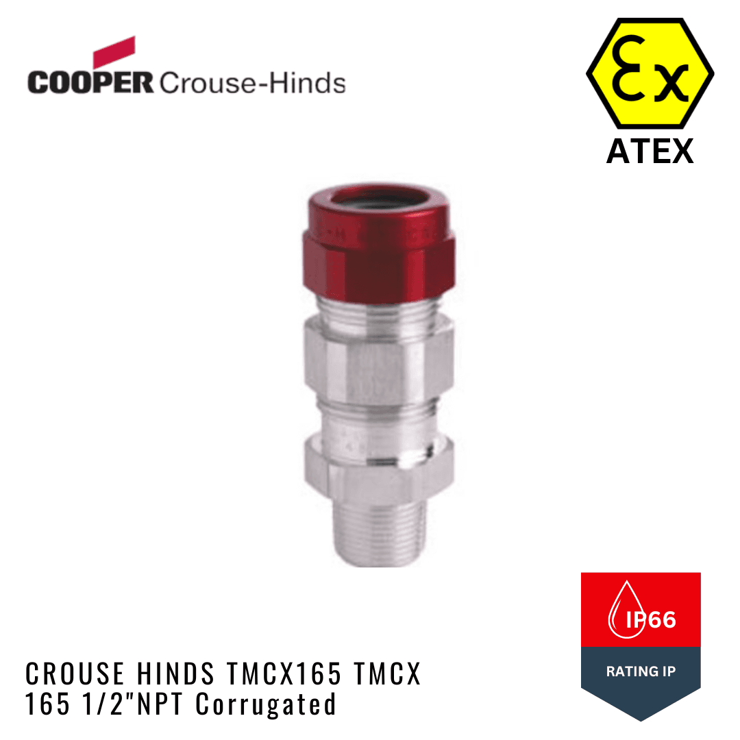 Exproof Cable Gland CROUSE HINDS TMCX165 TMCX 165 1/2"NPT Corrugated ...