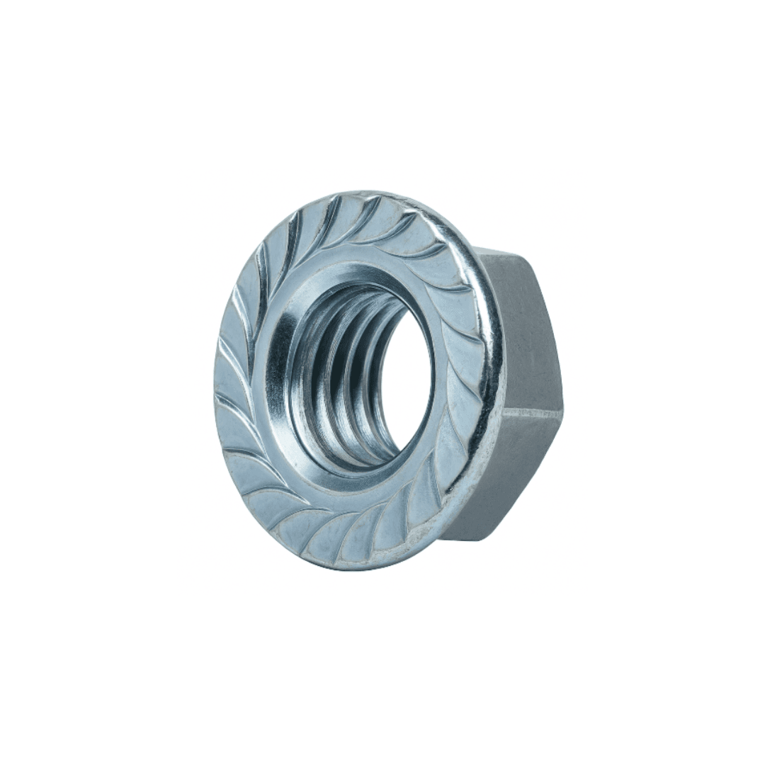 3/8-16 Serrated Stainless Steel Flange Nut – Locking Hex Nut, Corrosion ...