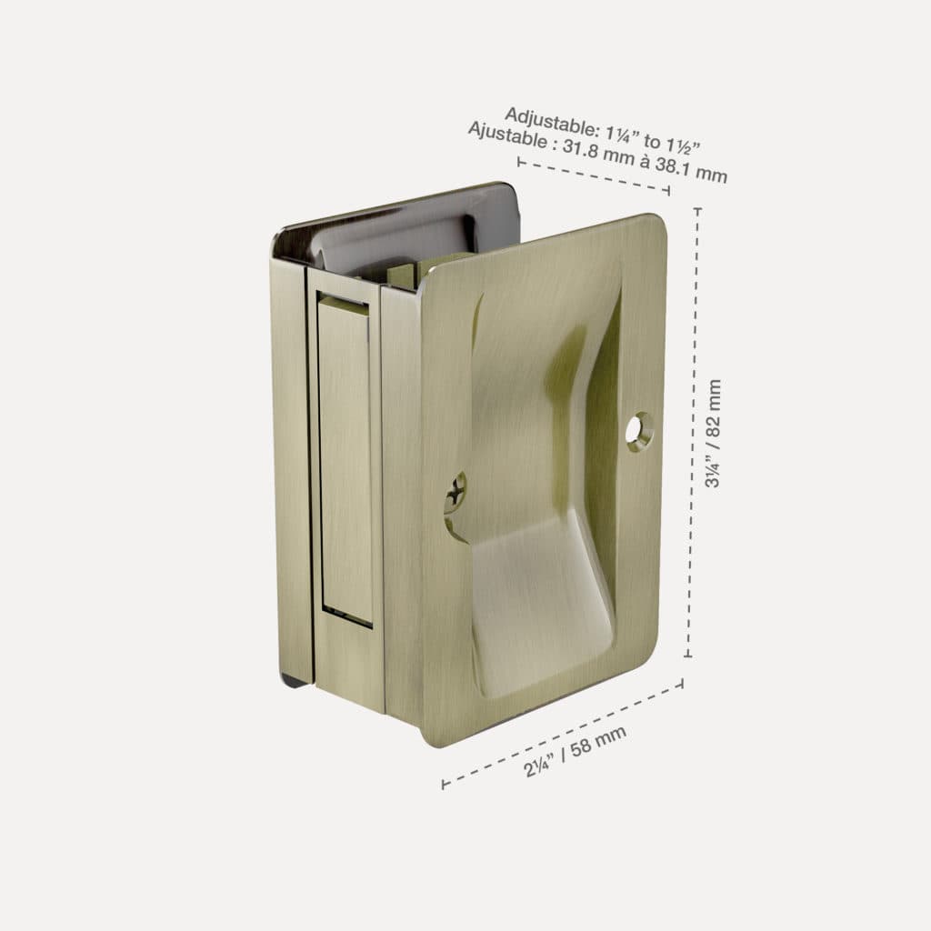 Pocket Door Pull - Passage - Rectangular - Richelieu Hardware
